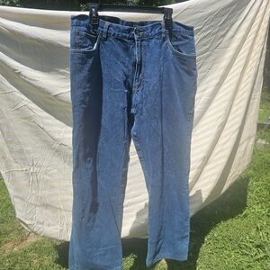 Mens Croft & Barrow 38x28 Flannel Lined Blue Jeans